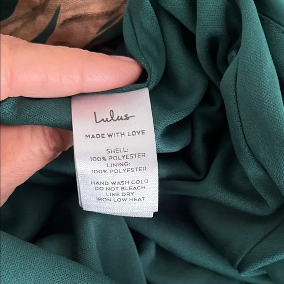 Lulus still the one Floral emerald Green Maxi  Sz Xs Dress Bin Z - Picture 9 of 9